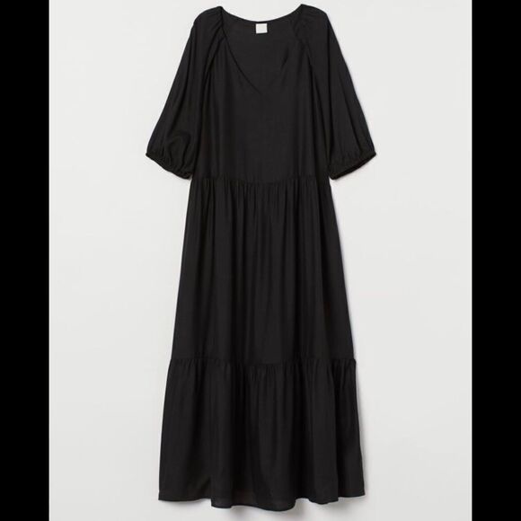 Puff-sleeved dress H&M black new - Picture 6 of 6